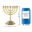 BRTAGG Kerzenständer Menora mit 7 Zweigen und 13cm Höhe - Inspiriert von den 12 Stämmen Israels und Jerusalem - Perfekt für jüdische Geschenke - Modell 2706