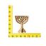 NKlaus mini 4cm Menora Messing Handarbeit Kerzenständer siebenarmiger Leuchter Menorah 1316