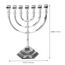 FOMIYES Chanukka Menorah 7 Chanukka Kerze Minorah Israel Menorah Jüdisches Tischdekoration Kerzenhalter Für Partys Hochzeiten Tischdekoration Silber