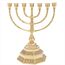NKlaus Menorah 35cm hoch 7er für Kerzen bis Ø 2cm Kerzenleuchter groß Kerzenständer Messing goldfarbig glänzend 2881