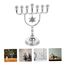 BIUDECO Chanukkah-Menorah-Zweige, Kerzenhalter, dekorativer Hanukah-Kerzenhalter, Schreibtisch-Tischplatte, elegante Urlaubsdekoration