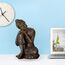 Statue Buddha Thai Penseur - Zen und Feng Shui Dekoration - Objekt Glücksbringer - Zen Geschenkidee - Dekoration Büro, Schlafzimmer, Wohnzimmer ... - Höhe: 18cm - Farbe Bronze - Zen'Light