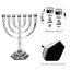 FOMIYES Chanukka Menorah 7 Chanukka Kerze Minorah Israel Menorah Jüdisches Tischdekoration Kerzenhalter Für Partys Hochzeiten Tischdekoration Silber