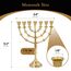 Grehge enorah 7 Branch, Salomons Menorah .Antique Replica Solid Brass/Copper 12" inches Bronze 7 Branches Menorah Candle Holder from Israel,