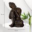 Statue Buddha Thai Penseur - Zen und Feng Shui Dekoration - Objekt Glücksbringer - Zen Geschenkidee - Dekoration Büro, Schlafzimmer, Wohnzimmer ... - Höhe: 18cm - Farbe Bronze - Zen'Light