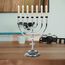 FOMIYES Chanukka Menorah 7 Chanukka Kerze Minorah Israel Menorah Jüdisches Tischdekoration Kerzenhalter Für Partys Hochzeiten Tischdekoration Silber
