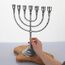 NKlaus Menorah 30cm hoch 7er Leuchter für Kerzen bis Ø 2cm Kerzenleuchter groß Silber Kerzenständer Messing vernickelt 2884