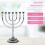 FOMIYES Chanukka Menorah 7 Chanukka Kerze Minorah Israel Menorah Jüdisches Tischdekoration Kerzenhalter Für Partys Hochzeiten Tischdekoration Silber