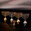 NKlaus MenorahKerzenständer Handarbeit Menorah klein Jerusalem bis 8mm Kerzen NEU 2694