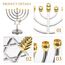 BESPORTBLE Hanukkah Menorah Chanukka 9 Zweig Kerzenhalter Jüdischer Kerzenständer Dekorativer Kerzenhalter Metallkandelaber Tischdekoration Für Hochzeitstischdekoration