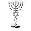 Ananadashop Kerzenhalter Silber Stern David Judaica 7 Zweige israelische Menorah Hanukka