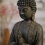 Zen'Light - Große Zen Buddha-Statue (40 cm) - Hervorragendes Finish, Patina-Anstrich, Harz - Schönes Objekt zur Dekoration und Feng Shui für das Haus, Bronze