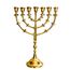 Grehge enorah 7 Branch, Salomons Menorah .Antique Replica Solid Brass/Copper 12" inches Bronze 7 Branches Menorah Candle Holder from Israel,