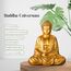 Buddha-Statue Meditation Gold – Dekoration Zen und Feng Shui – bringt beruhigende und entspannende Atmosphäre in Ihr Zuhause – Glücksstatue, Gold, 20 cm – ZenLight
