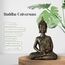Thai Buddha Statue - Statuette Zen und Feng Shui Dekoration - Bringt eine beruhigende und entspannende Atmosphäre in Ihr Zuhause - Statue Glücksbringer Farbe Bronze - Höhe: 21cm - Zen'Light
