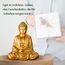 Buddha-Statue Meditation Gold – Dekoration Zen und Feng Shui – bringt beruhigende und entspannende Atmosphäre in Ihr Zuhause – Glücksstatue, Gold, 20 cm – ZenLight