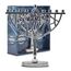 Chrom Chanukka Menora - Passend Für Alle Standard Chanukka Kerzen - Menorah Hanukkah - Traditionelle Prismatisch Design mit Davidstern - 23 cm Hoch