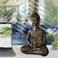 Thai Buddha Statue - Statuette Zen und Feng Shui Dekoration - Bringt eine beruhigende und entspannende Atmosphäre in Ihr Zuhause - Statue Glücksbringer Farbe Bronze - Höhe: 21cm - Zen'Light