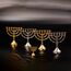 NKlaus Menorah 11cm hoch 7er Leuchter für Kerzen bis Ø 1cm Kerzenleuchter Jerusalem Kerzenständer Messing goldfarbig glänzend 2882