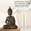 Thai Buddha Statue - Statuette Zen und Feng Shui Dekoration - Bringt eine beruhigende und entspannende Atmosphäre in Ihr Zuhause - Statue Glücksbringer Farbe Bronze - Höhe: 21cm - Zen'Light