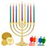 The Dreidel Company Menorah Candles Chanukka-Kerzen, 44 bunte Chanukka-Kerzen für alle 8 Nächte Chanukka, 20 Stück