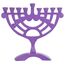 Ner Mitzvah Farbige Kerze Menorah Passend für alle Chanukka-Kerzen-Strudel-Entwurf 6” High 6-Zoll-Lila