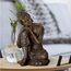 Statue Buddha Thai Penseur - Zen und Feng Shui Dekoration - Objekt Glücksbringer - Zen Geschenkidee - Dekoration Büro, Schlafzimmer, Wohnzimmer ... - Höhe: 18cm - Farbe Bronze - Zen'Light