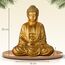 Buddha-Statue Meditation Gold – Dekoration Zen und Feng Shui – bringt beruhigende und entspannende Atmosphäre in Ihr Zuhause – Glücksstatue, Gold, 20 cm – ZenLight
