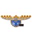 Matashi MTMNR13542 Menorah, handbemalt, Emaille, Blauer Granatapfel