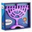 Ner Mitzvah Farbige Kerze Menorah Passend für alle Chanukka-Kerzen-Strudel-Entwurf 6” High 6-Zoll-Lila