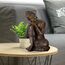 Statue Buddha Thai Penseur - Zen und Feng Shui Dekoration - Objekt Glücksbringer - Zen Geschenkidee - Dekoration Büro, Schlafzimmer, Wohnzimmer ... - Höhe: 18cm - Farbe Bronze - Zen'Light