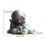 Lachender Maitreya Buddha, Keramik-Buddha-Statue, Ornament-Tee-Skulptur, Mini sitzende Glücks-Buddha-Ornamente, Wohnkultur Garten-Ornamente
