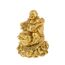 lachineuse - Goldene lachende Buddha-Statuette 7cm - Feng Shui Dekoration - Chinesisches Zen-Dekorationsobjekt für Zuhause, Büro - Glücksbringer Geschenkidee, Gold