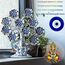 Böser Blick Blumen Glücksbaum mit silbernem Ganesha Hindu-Elefant Gott Statue Home Office Feng Shui Schutz Ornament Segen Geschenk