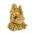 lachineuse - Goldene lachende Buddha-Statuette 7cm - Feng Shui Dekoration - Chinesisches Zen-Dekorationsobjekt für Zuhause, Büro - Glücksbringer Geschenkidee, Gold