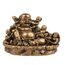 lachineuse - Lachende Buddha-Statue mit Kindern - 15 cm, goldfarben - Feng Shui-Dekoration - chinesisches Zen - Dekorationsobjekt für Innenbereich, Wohnzimmer - Geschenkidee China Asien Viel Glück