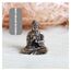HDmirrorR QWERWEFR Mini Tragbare Vintage Messing Buddha Statue Tasche Sitzen Buddha Figur Skulptur Home Office Schreibtisch Dekorative Ornament Spielzeug Geschenk,Black