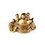 lachineuse - Lachende Buddha-Statue mit 5 Kindern - 14 cm, goldfarben - Feng Shui-Dekoration - Chinesisches Zen-Dekorationsobjekt für Innenbereich, Wohnzimmer - Geschenkidee China Asien Viel Glück