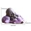 Qikuver Lachender Maitreya Buddha, Keramik-Buddha-Statue, Tee-Skulptur, Kleiner Mönch, Dekoration, Tee-Set für Zuhause, Büro, Auto, Geschenk, Kunsthandwerk und Kunst (Violett)