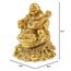 lachineuse - Goldene lachende Buddha-Statuette 7cm - Feng Shui Dekoration - Chinesisches Zen-Dekorationsobjekt für Zuhause, Büro - Glücksbringer Geschenkidee, Gold