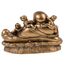 lachineuse - Lachende Buddha-Statue mit Kindern - 15 cm, goldfarben - Feng Shui-Dekoration - chinesisches Zen - Dekorationsobjekt für Innenbereich, Wohnzimmer - Geschenkidee China Asien Viel Glück