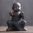 Pevfeciy Buddha Figuren Keramik kleine Monch Statuen Feng Shui Ornamente Tee Tray Deko Tee Tablett Zubehör für Innen,Balkon & Garten,Zarte Kunst Und Handwerk Geschenk