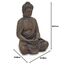 Unbekannt Deko-Buddha sitzend, ca. 40cm hoch in Braun | Buddha-Figur für Wohnung, Haus & Garten | Buddha-Statue, Wohnaccessoire Buddha-Skulptur Feng Shui Dekoration | Garten-Figur