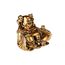 lachineuse - Lachende Buddha-Statue mit 5 Kindern - 14 cm, goldfarben - Feng Shui-Dekoration - Chinesisches Zen-Dekorationsobjekt für Innenbereich, Wohnzimmer - Geschenkidee China Asien Viel Glück