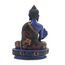 Heilung Lama – Medizin Buddha. Handgefertigt 14 cm hoch Multicolor Blau handbemalt Buddha Figur Skulptur Statue für Frieden und Entspannung.