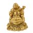 lachineuse - Goldene lachende Buddha-Statuette 7cm - Feng Shui Dekoration - Chinesisches Zen-Dekorationsobjekt für Zuhause, Büro - Glücksbringer Geschenkidee, Gold