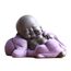 Qikuver Lachender Maitreya Buddha, Keramik-Buddha-Statue, Tee-Skulptur, Kleiner Mönch, Dekoration, Tee-Set für Zuhause, Büro, Auto, Geschenk, Kunsthandwerk und Kunst (Violett)