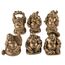 Lachineuse - Set von 6 lachenden Buddha-Statuetten - Kleine Buddha-Figuren - Gesundheit, Reichtum, Weisheit, Glück - Feng Shui Glücksbringer Wohnungsdekoration - Geschenkidee Zen-Deko Asien