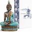 25DOL Buddha-Statuen für zu Hause, 33 cm, Buddha-Statue (Der Moment der Erleuchtung) Sammlerstücke und Figuren, Meditationsdekoration, Yoga-Zen-Dekor, Hindu- und Ostasiatische Dekoration