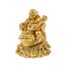 lachineuse - Goldene lachende Buddha-Statuette 7cm - Feng Shui Dekoration - Chinesisches Zen-Dekorationsobjekt für Zuhause, Büro - Glücksbringer Geschenkidee, Gold